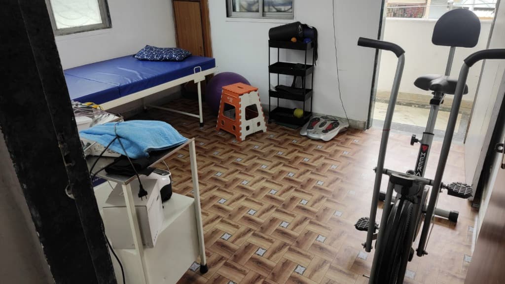 Physiotherapy rehabilitation room with exercise bike at KM Health Care
